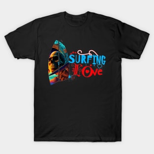 Surfing Riding Therapy, Hello Summer Vintage Funny Surfer Riding Surf Racing Surfing Lover Gifts T-Shirt